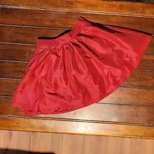 Elegant Dark Red Taffeta/Tulle Skirt